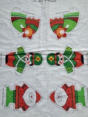 Vintage Spring Mills Inc. 6 Christmas Ornaments Fabric Panel #7470 Cut & Sew