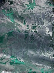 Green & Silver Floral – Faux Silk Brocade Jacquard Fabric