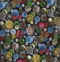 A Stitch in Time vintage buttons sewing Elizabeth Studio fabric 13 inch pc