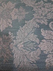 Sage Green Floral Damask Jacquard Upholstery Fabric – 52″ x 42″