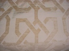 18Y Scalamandre VX 00487244 Wexford Parchment Chenille Lattice Upholstery Fabric