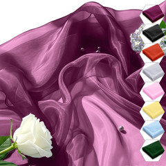 Plum Purple Sheer Organza Fabric 60 Inch X 1 Yard | Silk Organza Fabric by the Y