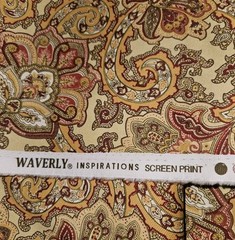 Vtg Waverly Inspirations Jacobean Flower Print Decorators Fabric 2.5 Yards X 45″