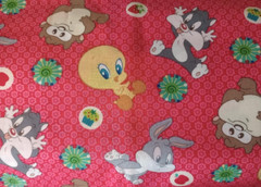 looney tunes babies taz fun fabric 22 by 11 inch red