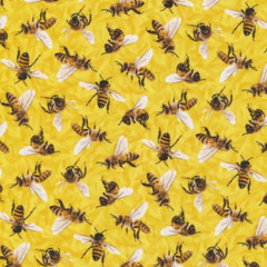 Frolicking Fields Bees Yellow – Paintbrush Studio Cotton Fabric