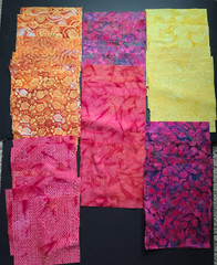 Batik Quilt Fabric 8.5″ x 8.5″ Squares Lot of 54