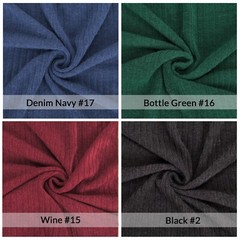 Jersey Fabric Rib Knit 4×2 Ribbed Dressmaking Stretch Material 19 Fashion Colors