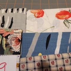 LOT OF 15 FAT QUARTERS COTTON FABRIC ASSTD COLORS & DESIGNS lot 9