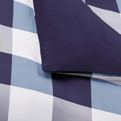 TRULY SOFT Everyday Buffalo Plaid Navy Blue Polyester 3-Piece King Duvet Set