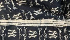 VTG 2015 MLB New York Yankees Logo Print by Fabric Traditions 29″X18″ BTFQ
