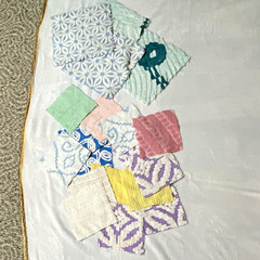 Fabric Squares Scrap Lot Multicolor Assorted Patterns Patchwork Quilting Crafts