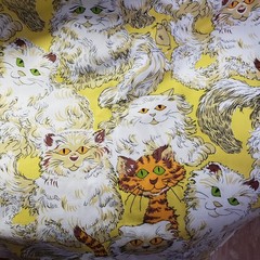 House ‘n Home Fabrics Cat Mouse Sewing Vintage 5yds 14″x 45 ” Crafts Home Decor