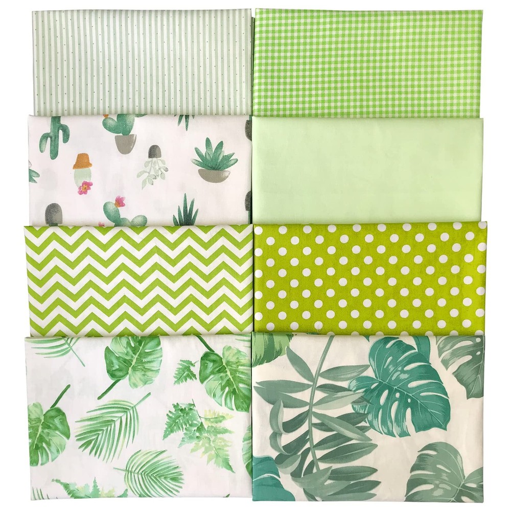 Quilting Fabric Misscrafts 8pcs 100% Cotton Craft Fabric Bundle Fat Quarters …
