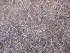 Purple Floral Paisley Cotton Fabric (44″ Wide x 41″ long)