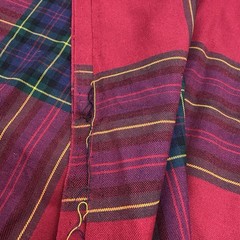 Scottish Tartan Double Sided Fabric Wool Plaid Burgundy Blue Yellow Green 4YDx62