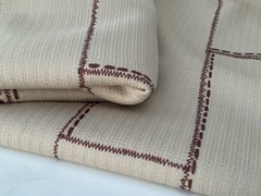 BEIGE JERSEY 60s INSPIRED ABSTRACT CHECK COTTON BLENDMADE IN ITALY FOR GUCCI A8
