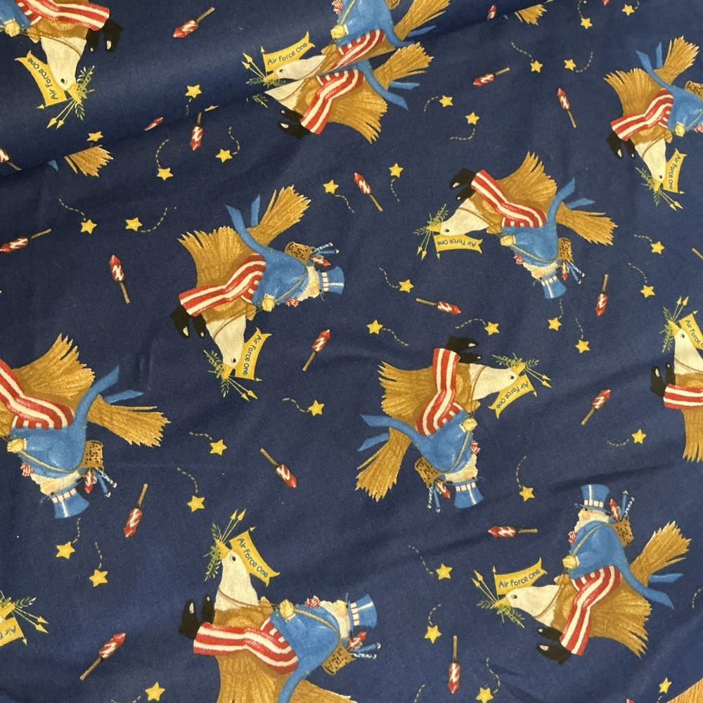 7.5 Bolt Yards Daisy Kingdom AIR FORCE ONE USA Patriotic Cotton Fabric #4063~NEW