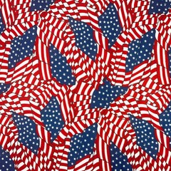 American USA Flags Allover Patriotic Fleece Fabric – 60″ Wide – Sold by The Yard