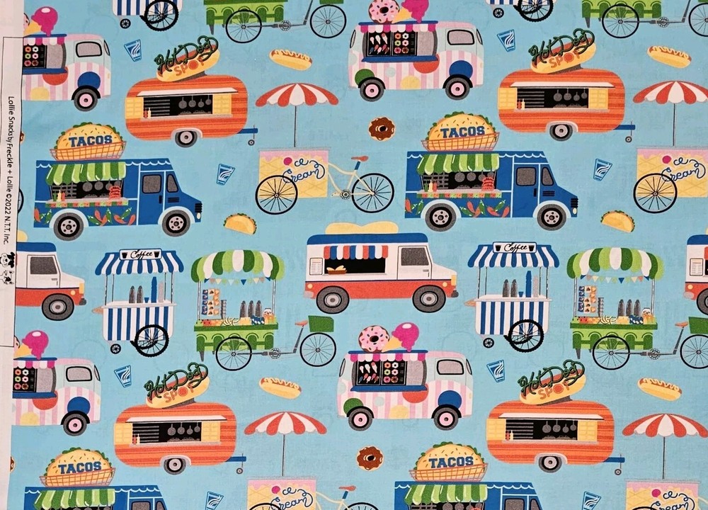 Freckle + Lollie – Lollie Snacks – It’s Snacktime! Food trucks Quilting Fabric