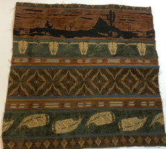 Southwest Tapestry Desert Skulls Feathers Design 17 in x 16.75 in