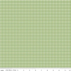 1/4 Yard 9”x42” Riley Blake Small Gingham 1/8″ Check Green Cotton Quilt Fabric