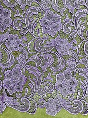 Maggie LAVENDER Guipure Venice Heavy Lace Fabric by the Yard – 10019