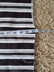 Waverly Inspirations Fabric Remnant Striped Black/Brown/White/Beige (45″x51″)