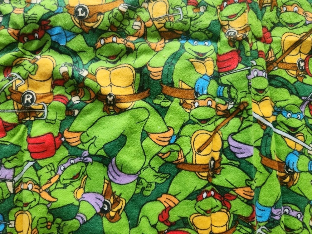 Teenage Mutant Ninja Turtles Heroes In A Half Shell Flannel Fabric REMNANT 1+ yd