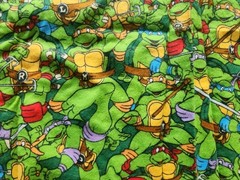 Teenage Mutant Ninja Turtles Heroes In A Half Shell Flannel Fabric REMNANT 1+ yd