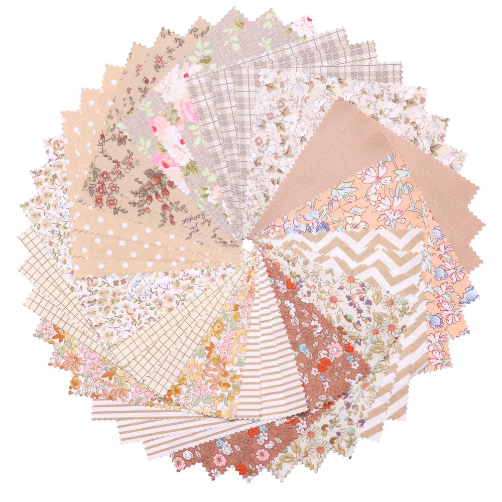 Hanjunzhao 42Pcs 10″ Layer Cake Fabric – layer cake fabric squares, Coffee