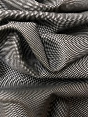 $38 for 2 Yards 100% Real Wool Fabric Suiting, Pinpoint Style Green and Black