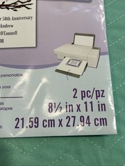 June Tailor Iron-On Ink Jet Quilt Label Fabric Sheets 2 Pkg White 8.5″X11″ NEW