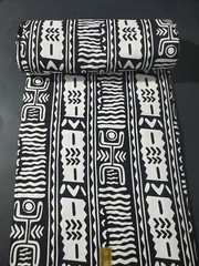 Black and White Multicolor African Fabric; Fabric in yards, Fabric in 6yards