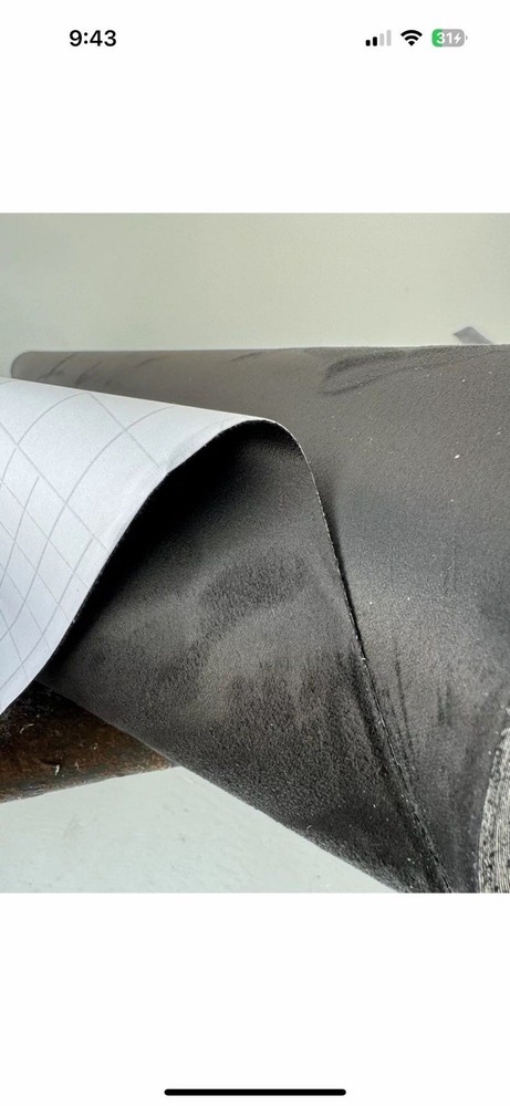 Charcoal black Self Adhesive Faux Suede Wrap Sticker Felt Stretch for Car Interi
