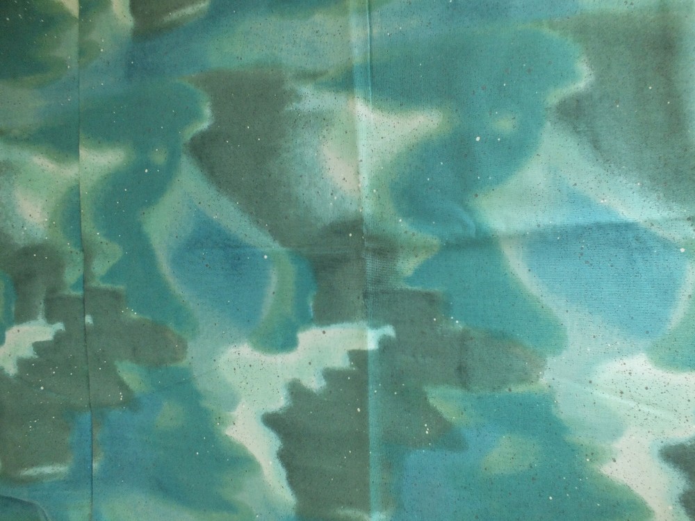 Almost 2.5 yards PAINTED DESERT Hoffman Intnl TEAL cotton quilting fabric OOP