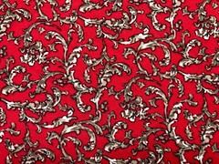 Liverpool Fabric-Red Brown White Damask-LVPR243-Sold by the Yard