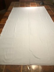 54″L x 62″W light aqua/mint green knit fabric remnant, medium weight & stretch