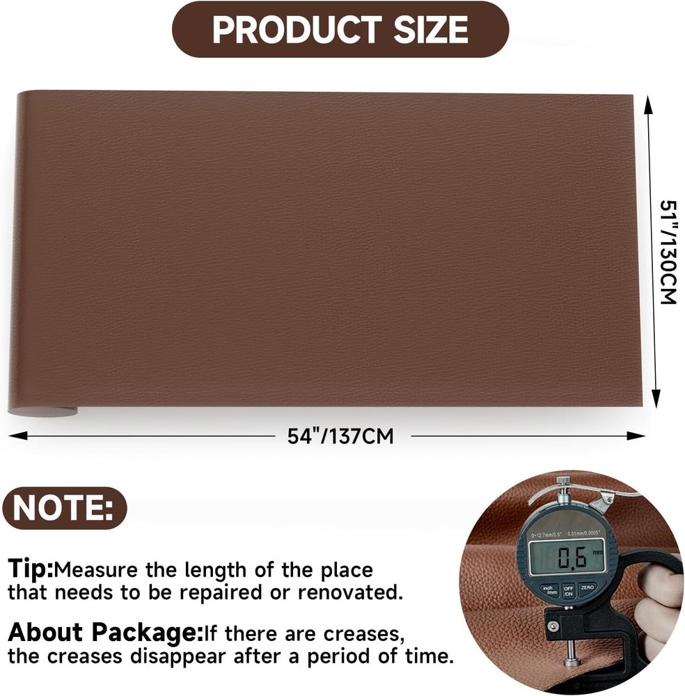 Marine Vinyl Fabric Thick Soft Smooth Waterproof Synthetic Fabric Material Brown