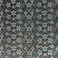 CAROLINA IRVING CURTAIN FABRIC “ALMATY – TEAL” 2.2 METRES – Cotton Velvet