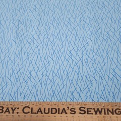 Classic Lines & Dots BTY Paintbrush Studio Blues and Tiny Cream Dots