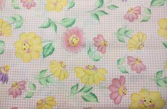 Daisy Kingdom Fabric Flower Party Donna Dewberry 44″ BTY Cotton Pastel Pink Vtg