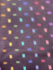 Springs Industries Fabric Black W/ Multicolor Repeat Pattern See Photos 2 Yards