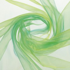 10 Yards x 59″ Iridescent Sheer Organza Fabric Gradient Dark Green Blue