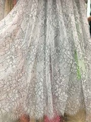 1 Yard Off White Eyelash Lace Fabric Chantilly French Bridal Lace 150cm Wide