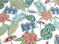 Tommy Bahama Outdoor Fabric Beach Scenes Capri Upholstery Deck Chair By The Yard