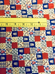 VTG Sewing Theme Cheater Quilt Thimbles Hearts Dianna Marcum 4 Marcus Bros BTFQ