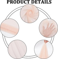 63 Inch Pink Tulle Fabric Mosquito Netting Cloth Breathable Polyester Mesh Weddi