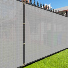 9ft Gray Privacy Fence Screen Patio Yard 95% Blockage Mesh w/Gromment