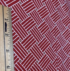 Red Geometric Cotton Fabric 1/2 yard x 54″ Design VII Quilting Sewing
