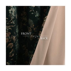 StangH Black Velvet Curtains 84 inches Long – Printed Floral De… USA FAST SHIP
